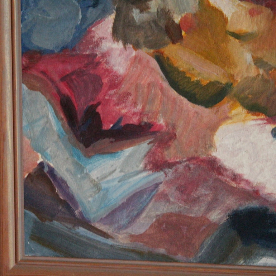 Oil painting of a Nude Reclining Woman Unsigned 20th Century