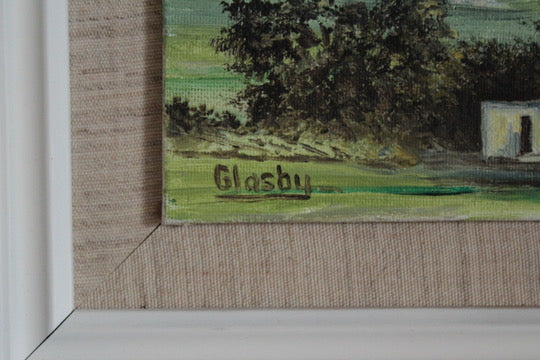 Oil Painting titled 'Homestead near Franschhoek' by A. Glasby Signed