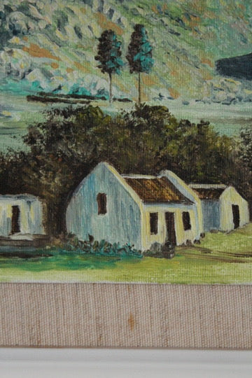 Oil Painting titled 'Homestead near Franschhoek' by A. Glasby Signed
