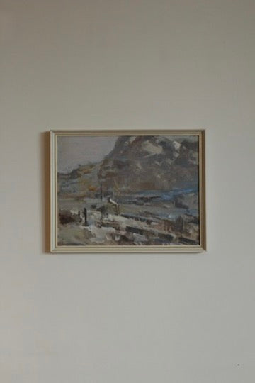 Oil painting of a Mountain Landscape Untitled by William B Dealtry Signed 20th century