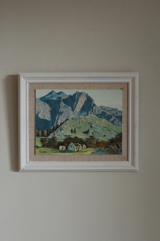 Oil Painting titled 'Homestead near Franschhoek' by A. Glasby Signed