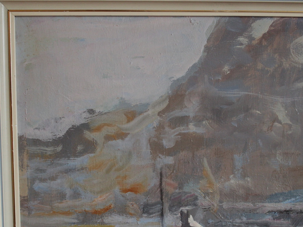 Oil painting of a Mountain Landscape Untitled by William B Dealtry Signed 20th century