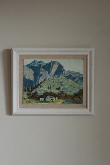 Oil Painting titled 'Homestead near Franschhoek' by A. Glasby Signed