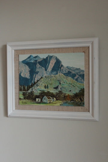 Oil Painting titled 'Homestead near Franschhoek' by A. Glasby Signed