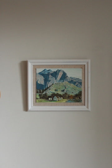 Oil Painting titled 'Homestead near Franschhoek' by A. Glasby Signed